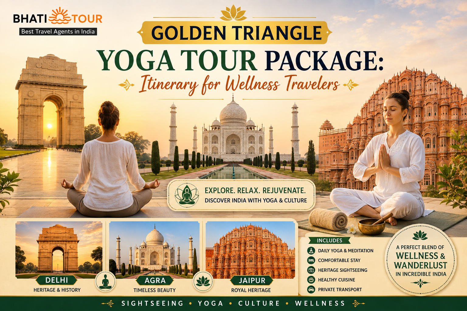Golden Triangle Yoga Tour Package